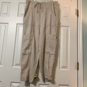 Free People Linen Blend Cargo Pants
